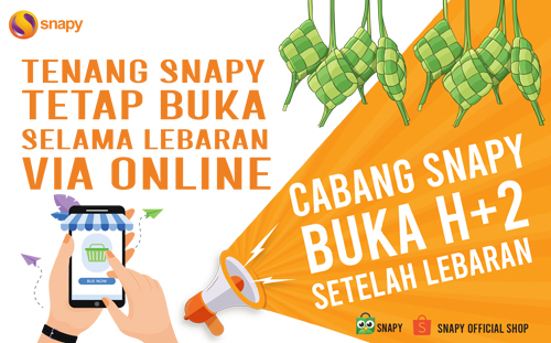 Snapy Tetap Buka Selama Lebaran Via Online!