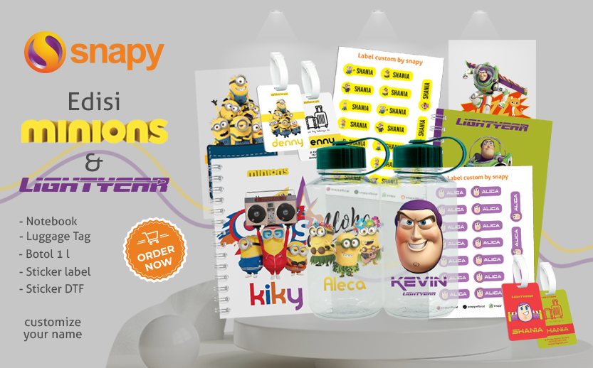Produk lucu edisi Minions dan Buzz Lightyear hanya ada di Snapy!