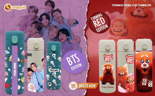 Botol Termos Spesial BTS dan Turning Red!!!