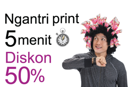 Ngantri 5 Menit, Diskon 50%