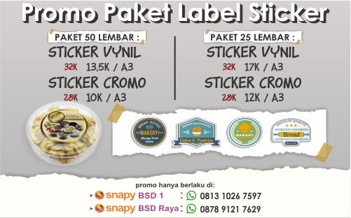 Promo Cutting Stiker Snapy BSD